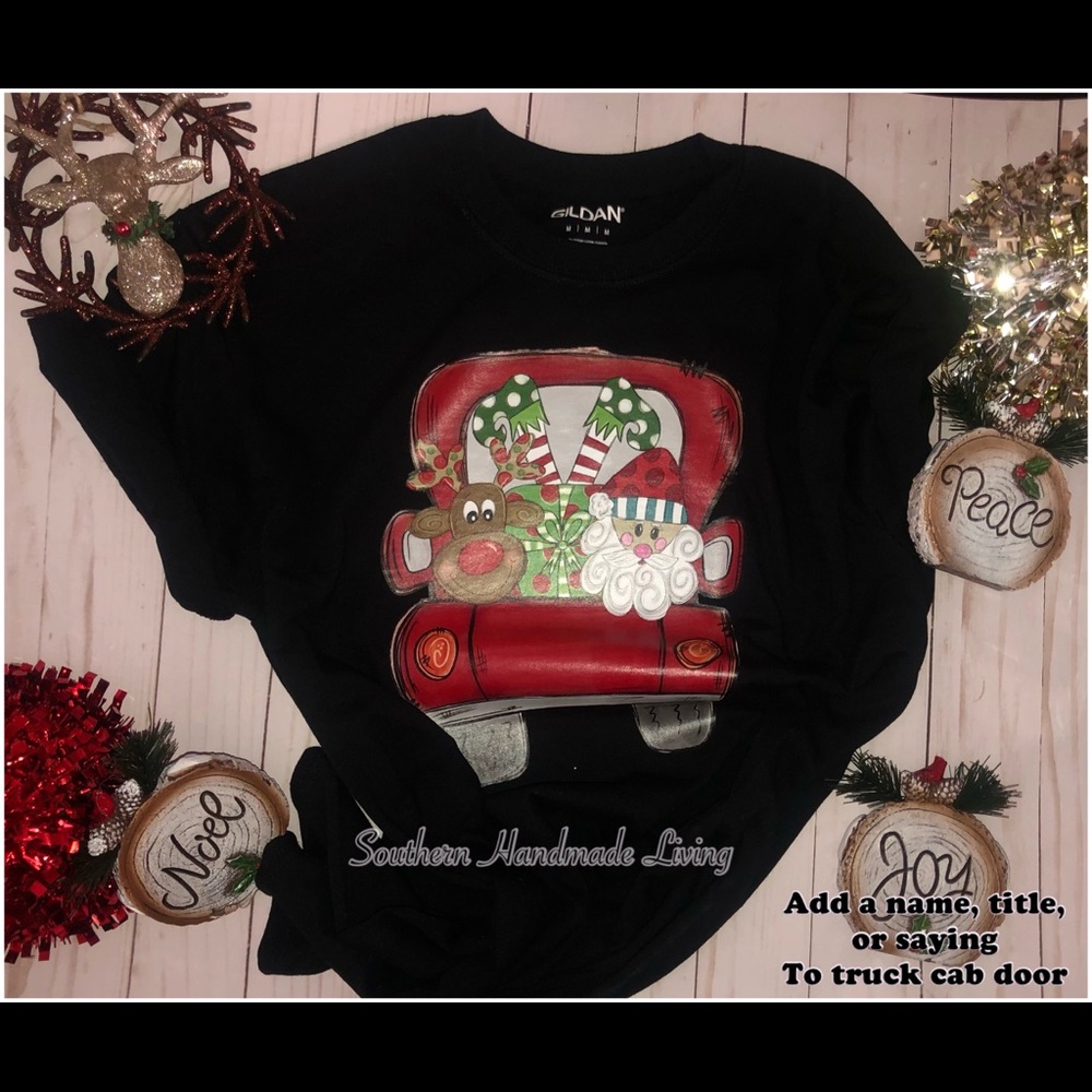 Red truck Christmas T-Shirt